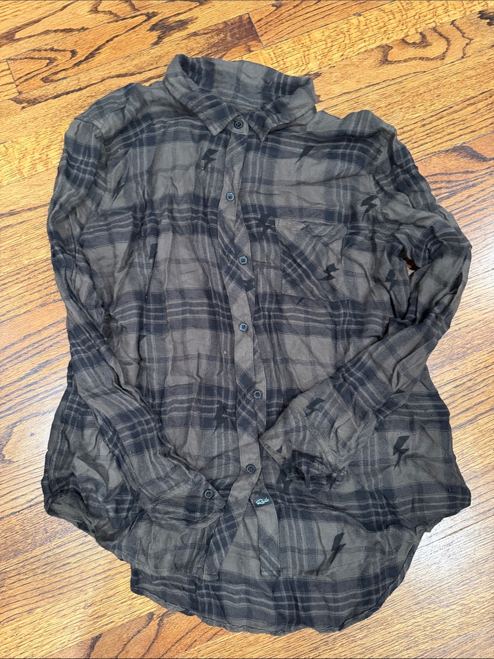 Rails Women's Black Plaid Button-Down Shirt